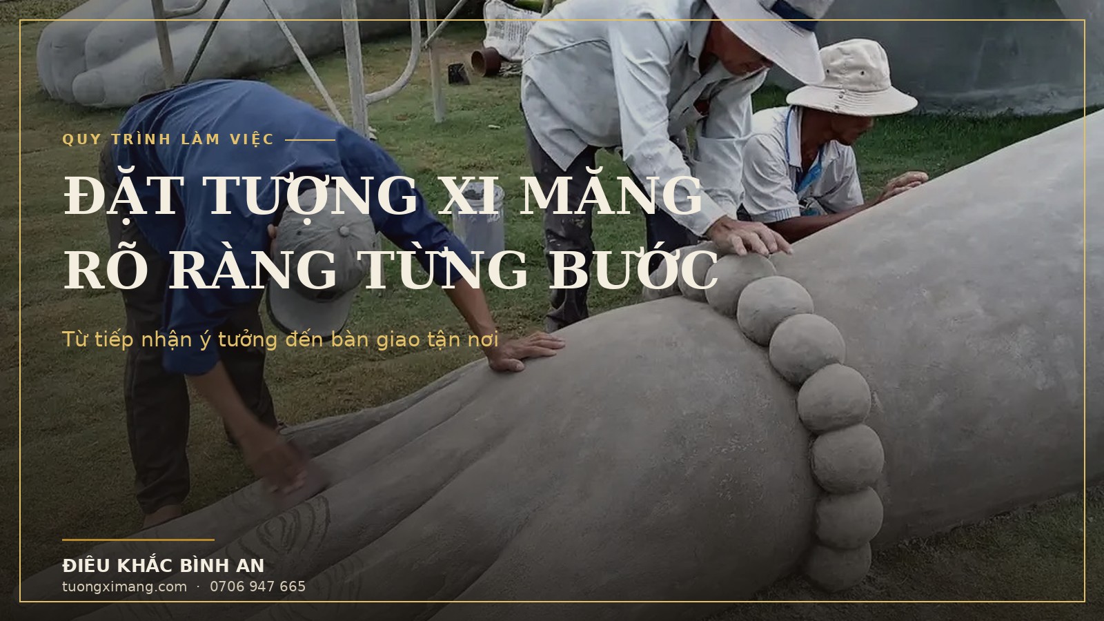 Quy trình đặt tượng xi măng tại Bình An - từ tiếp nhận ý tưởng đến bàn giao tận nơi